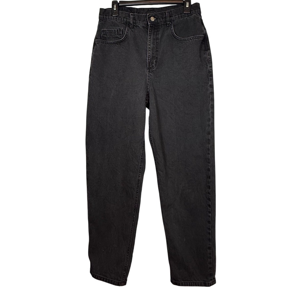 RECLAIMED VINTAGE High Rise Mom Jeans, Black, Size 32